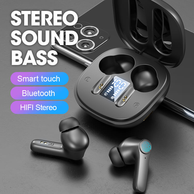 Stereo Waterproof Gaming Sport Earphone Digital Display Headphones Bluetooth Headset Wireless Earbuds