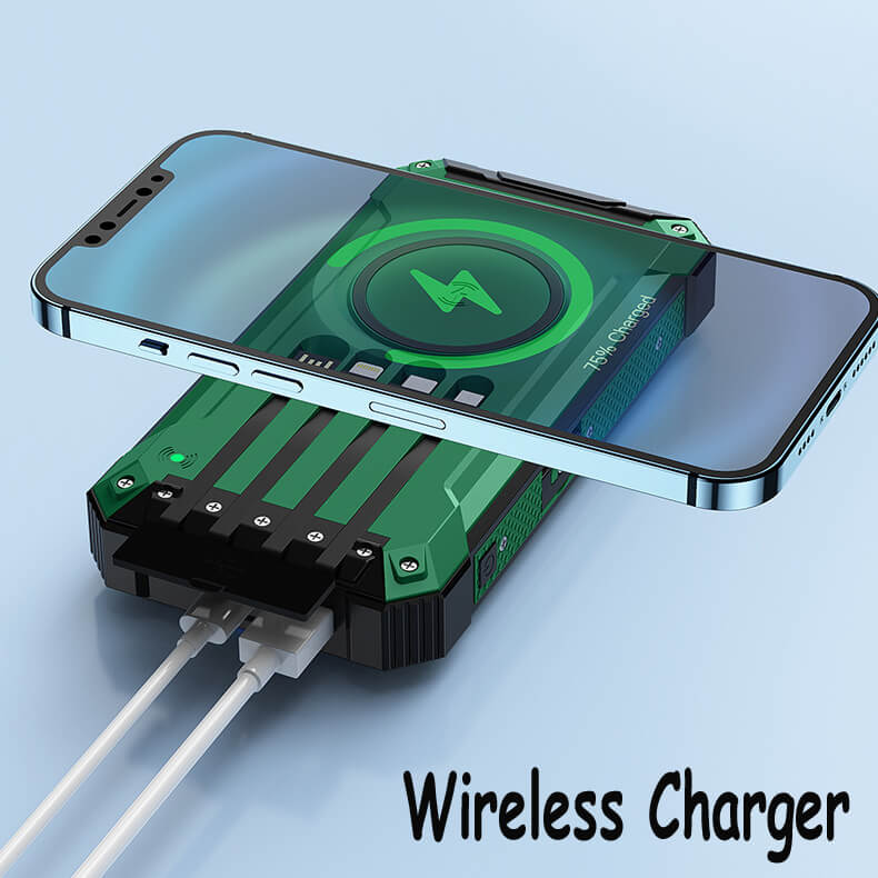 Hot Selling Universal Portable Outdoor Fast Charge 20000mah Powerbank Solar Wireless Charging Power Bank
