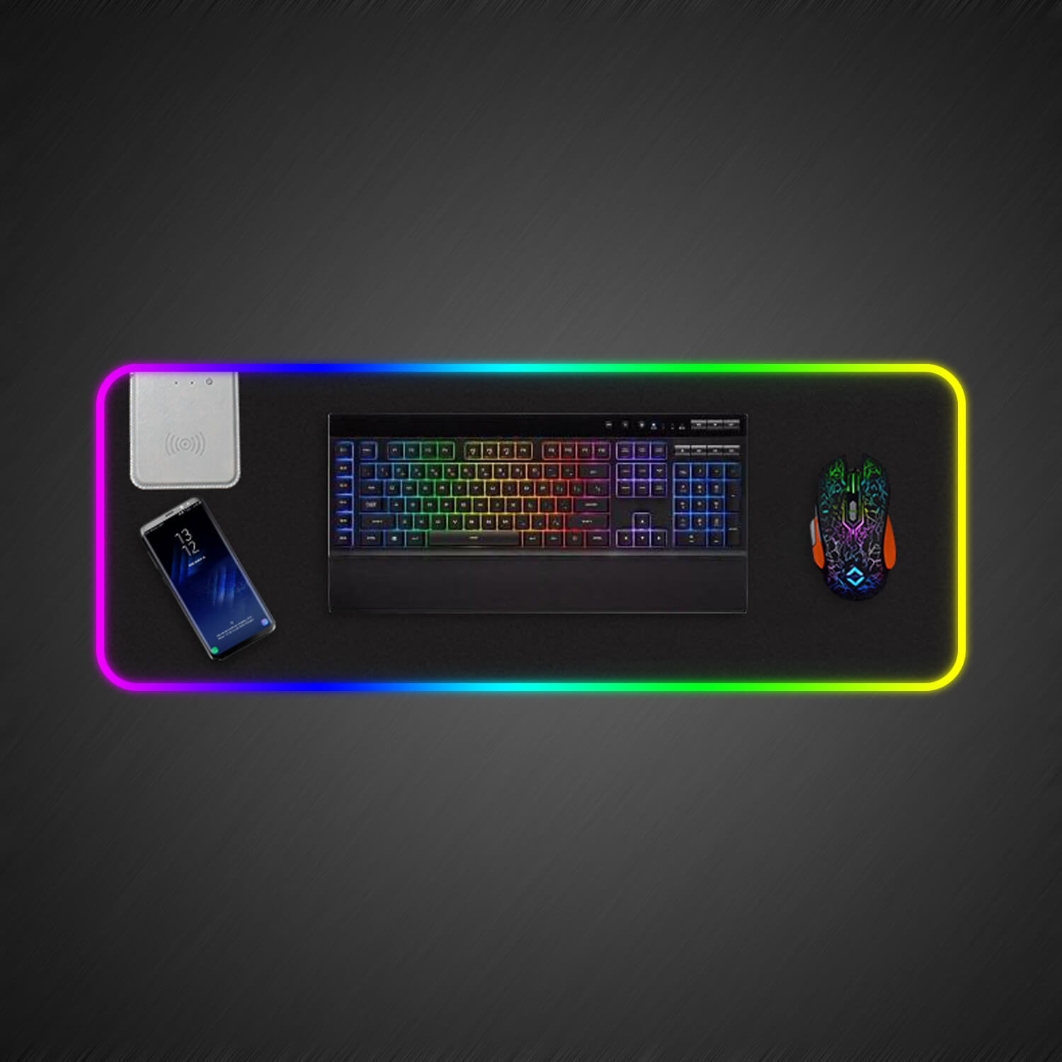 Best Selling Electric Charge Charger Desktop Gaming Computer Custom Logo Waterproof Qi Pu Rgb Wireless Charging Mouse Pad