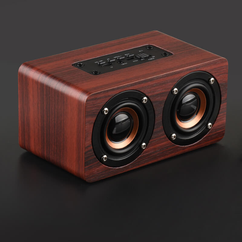 BSCI Factory High Sound Quality Portable Wooden Wireless speaker Outdoor Speaker