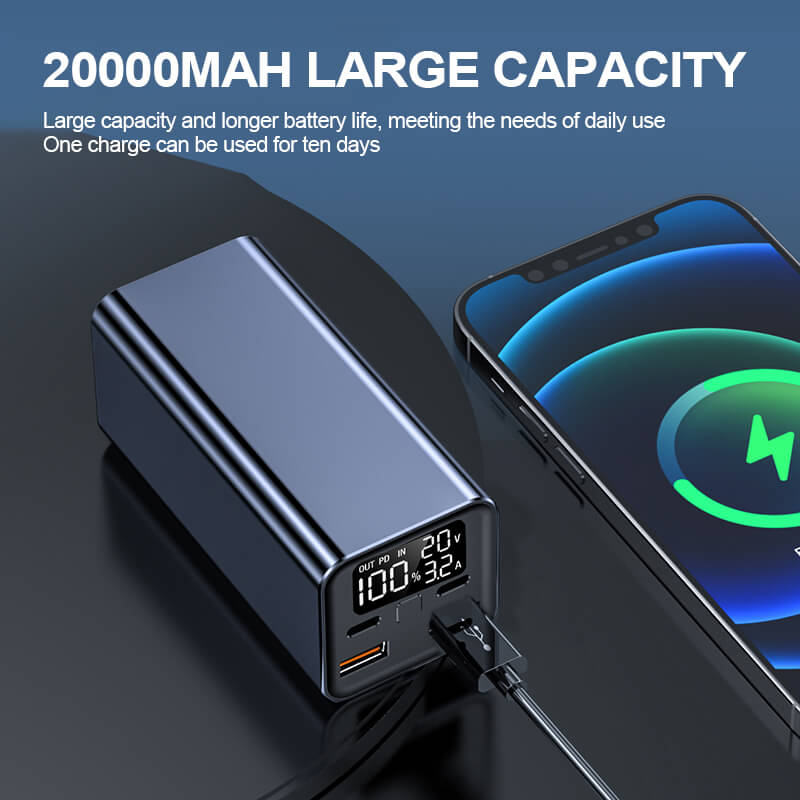 PD 100W Fast Power bank Quick charger power bank 20000mah quick charging 3.0 power bank