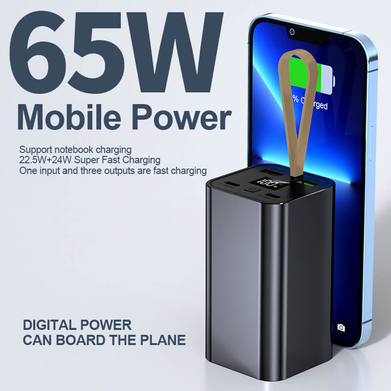 CASUN New Design Fast charger power bank 65W Super Fast Charging Phone Chargers Portable Thin Power Bank Y144
