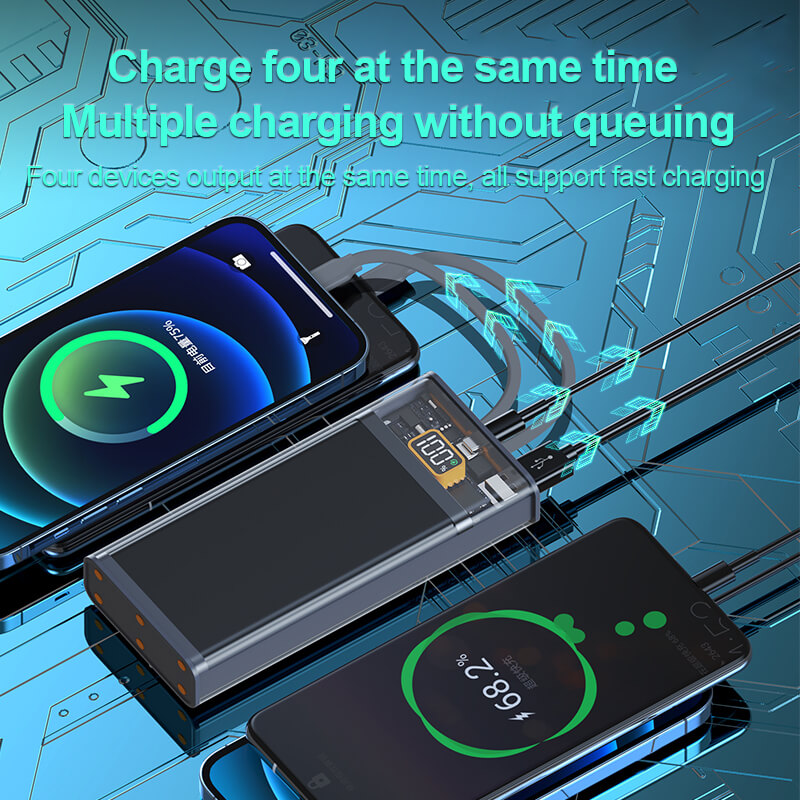 Casun Hot Sale Portable Power Banks Fast Charging 22.5W Mobile Charger Power Bank with LED Display
