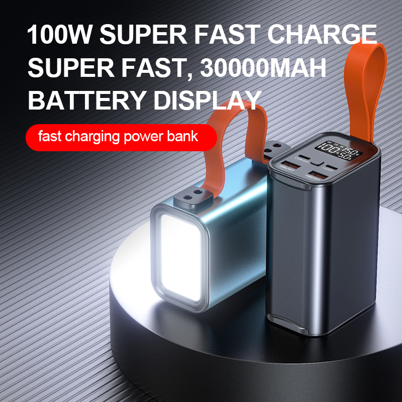 100W Fast Charger Power bank 30000mAh Fit for Laptop Phones Camera PSP and so on