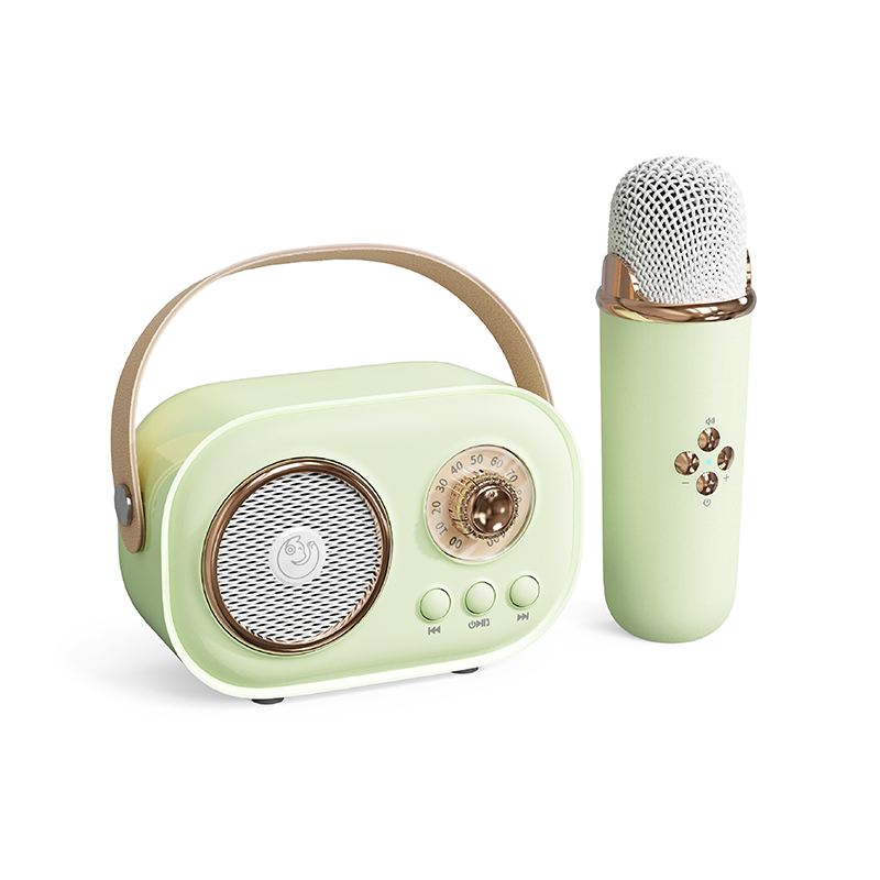 2023 Fashion mini radio fm retro vintage usb wireless bluetooth speaker karaoke speaker with mic and bluetooth C20