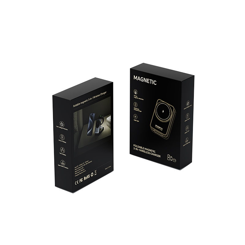 Hot Sale 15W 3 in 1 Magnetic Wireless Charger Phone Foldable Qi Wireless Charger Holder for Smart Watch Earbuds Earphone iPhone