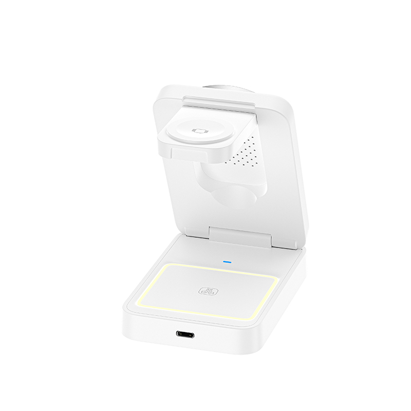 Hot Sale 15W 3 in 1 Magnetic Wireless Charger Phone Foldable Qi Wireless Charger Holder for Smart Watch Earbuds Earphone iPhone