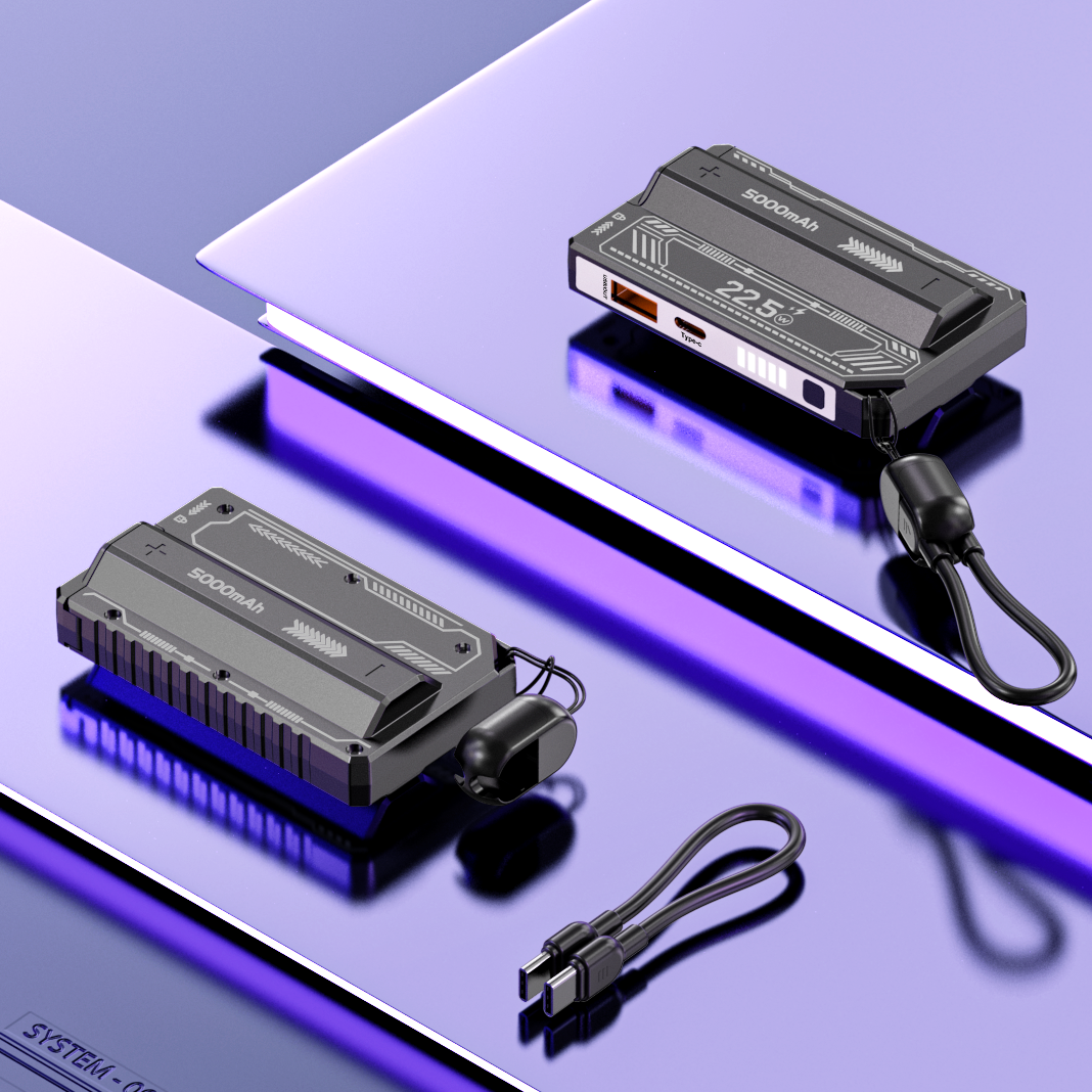 2026 New Design 5000mAh Detachable Power Bank Fast Charging Replaceable Li-Ion Battery Pack 22.5W Detachable Power Bank