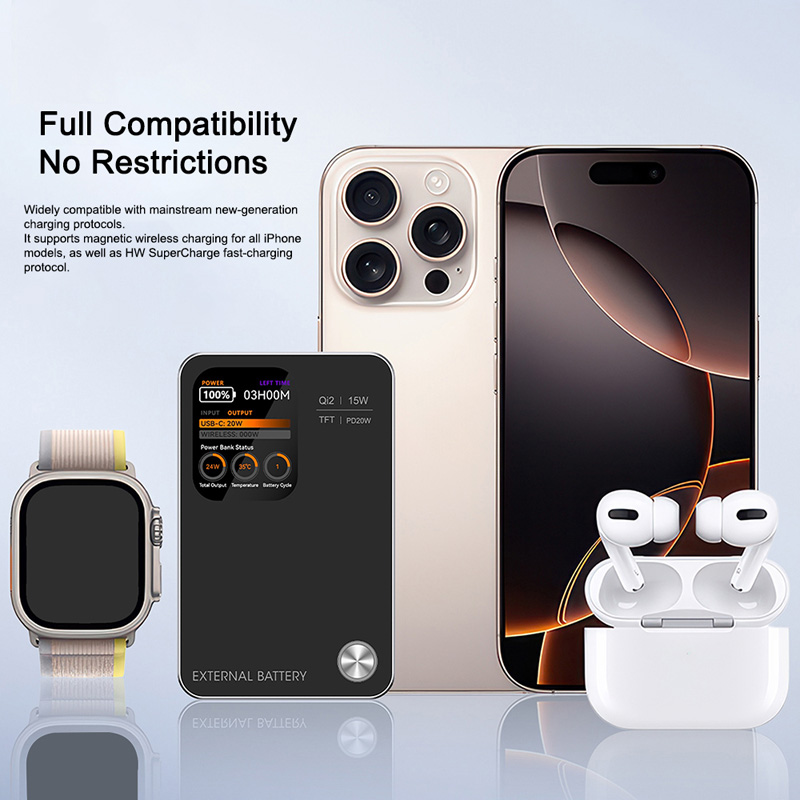 Custom LED logo 5000mAH 10000mah fast charge 22.5W magnetic wireless charging power bank