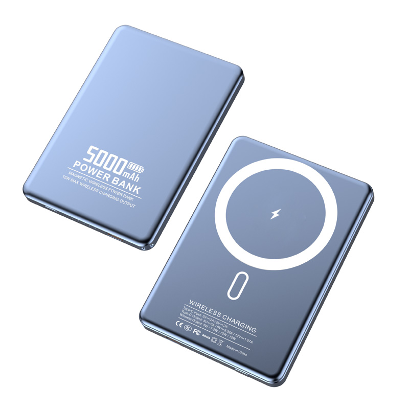 Ultra-thin 6.35mm 15W Magnetic Wireless Charging 5000mAh PD20W Fast Charging Portable Power Bank