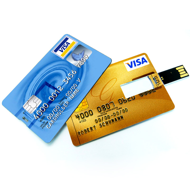 Customized logo Credit Card Shape Usb Pendrive Pen Drive 8gb 16gb 32gb 128gb Memory Stick Business Card Usb Flash Drive