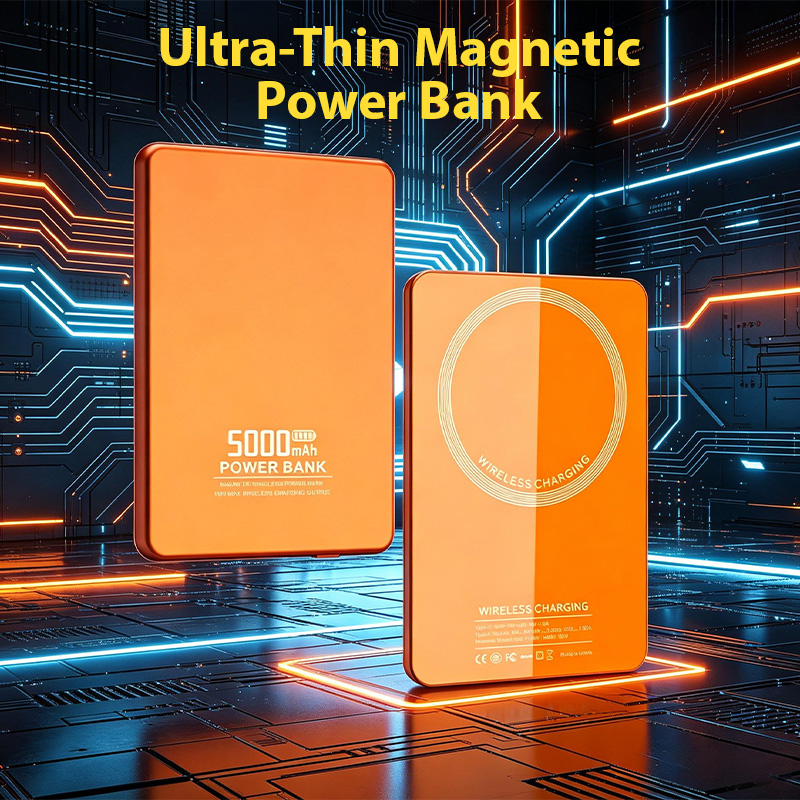 Ultra Slim 5000mAh 10000mAh Magnetic Power Bank 15W Wireless Fast Charge for iPhone 17 16 15