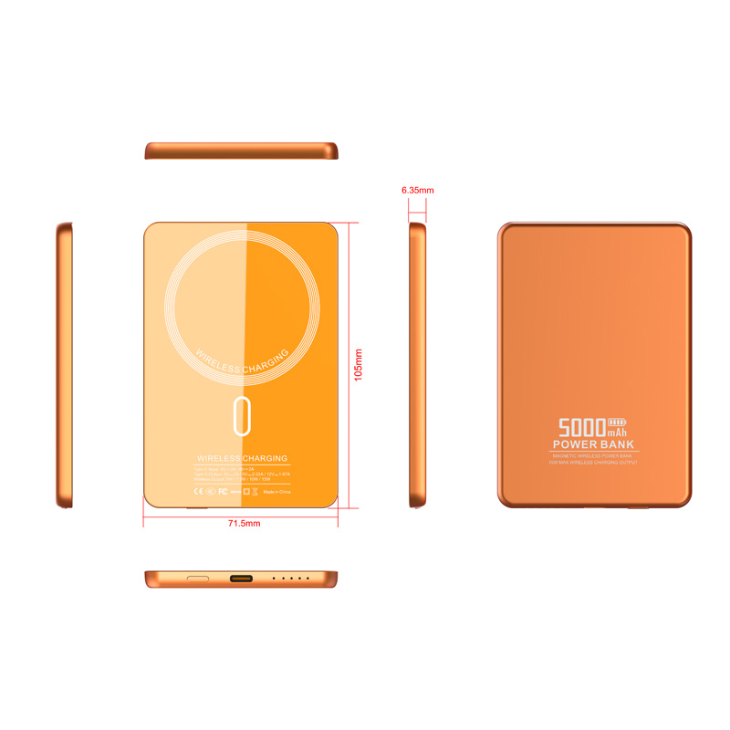 Ultra Slim 5000mAh 10000mAh Magnetic Power Bank 15W Wireless Fast Charge for iPhone 17 16 15