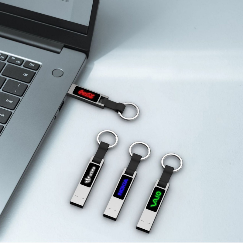 Custom LED Logo Usb Stick Pendrive 32GB 64GB 16GB 8GB 128GB Usb Flash Drive With Logo Printing