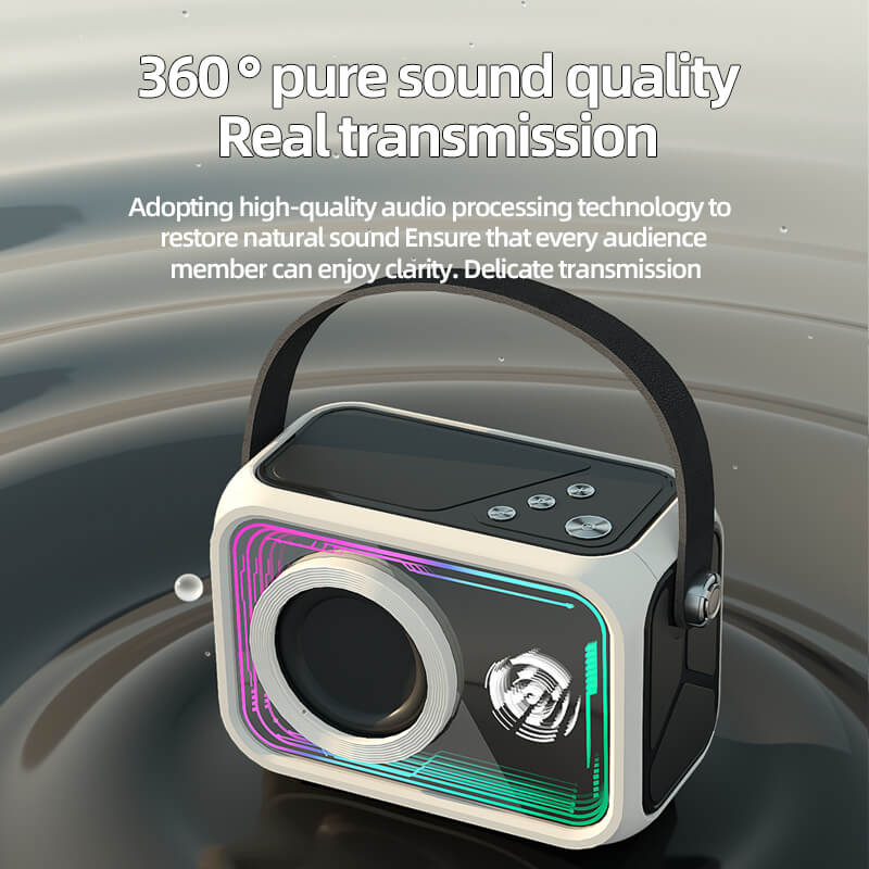 New Arrival Thousand Layer Mirror Bluetooth Speaker Mini Outdoor Portable RGB TF Wireless Speaker