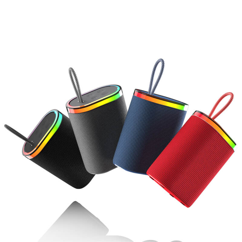 Portable RGB Bluetooth Speaker 5W Dual Bass Diaphragm 1200mAh Battery Outdoor Wireless Mini Speaker with Hanging Lanyard