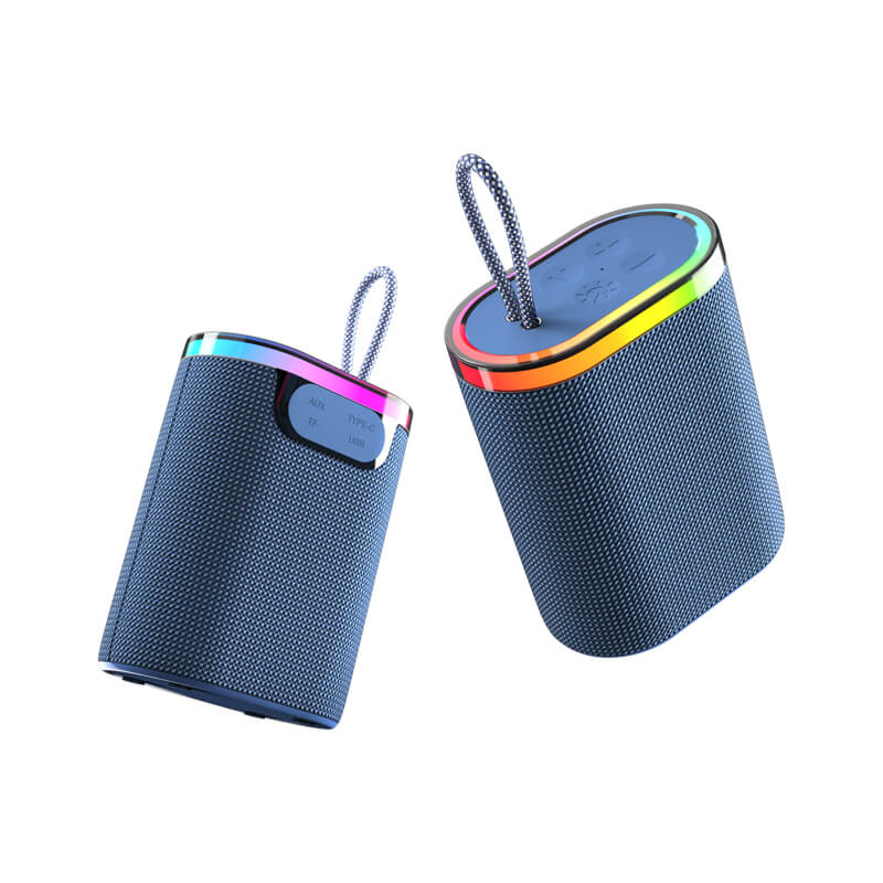 Portable RGB Bluetooth Speaker 5W Dual Bass Diaphragm 1200mAh Battery Outdoor Wireless Mini Speaker with Hanging Lanyard