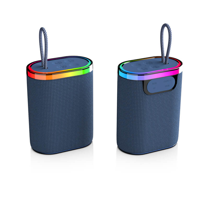 Portable RGB Bluetooth Speaker 5W Dual Bass Diaphragm 1200mAh Battery Outdoor Wireless Mini Speaker with Hanging Lanyard