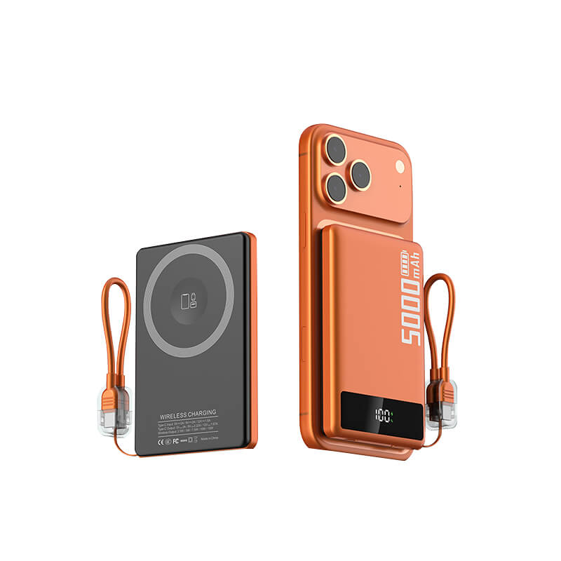 New Arrival Pd20w Custom logo ultra Thin Power Banks Battery Pack Mini Powerbank Portable Charger Wireless Magnetic Power Bank