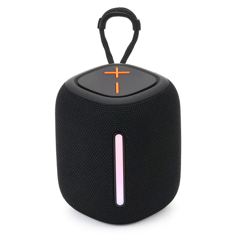 High Quality Fabric RGB Colorful Led Light Wireless Speaker Outdoor Portable Waterproof Super Bass Bluetooth Speaker