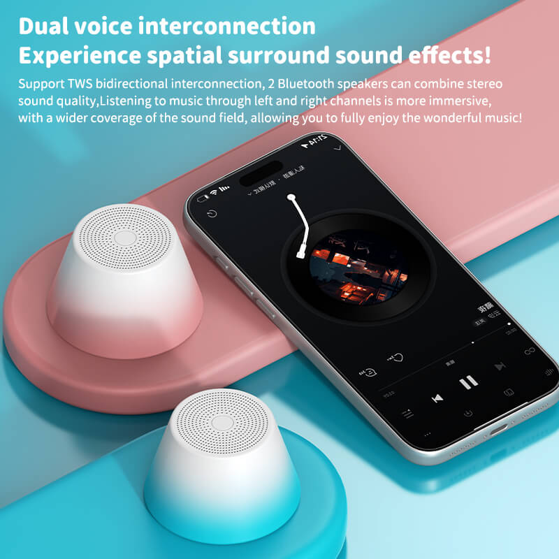 New Portable Fashion Bluetooth Speaker Mini Desktop Subwoofer Outdoor Mini Gradient Color Bluetooth Speaker