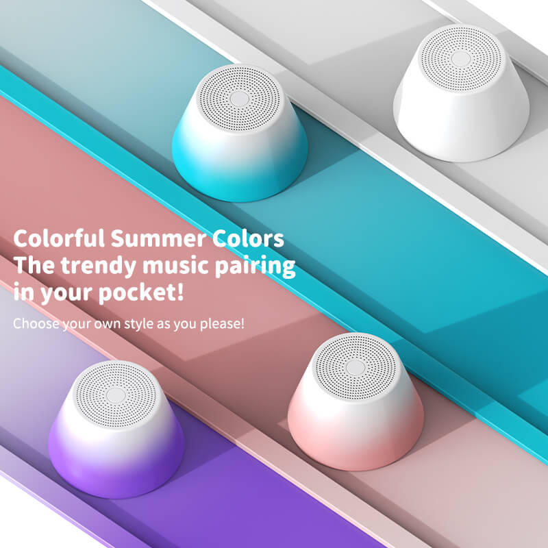 New Portable Fashion Bluetooth Speaker Mini Desktop Subwoofer Outdoor Mini Gradient Color Bluetooth Speaker