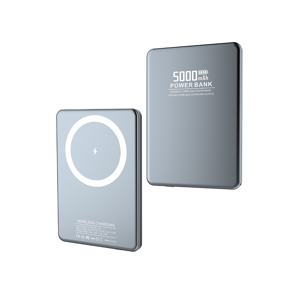 Ultra-thin 6.7mm 15W Magnetic Wireless Charging 5000mAh PD20W Fast Charging Portable Power Bank