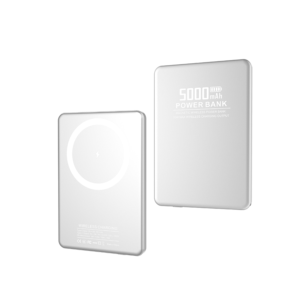 Ultra-thin 6.7mm 15W Magnetic Wireless Charging 5000mAh PD20W Fast Charging Portable Power Bank