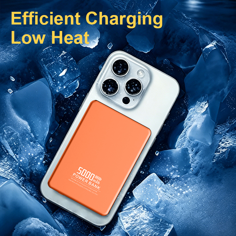 Ultra-thin 6.7mm 15W Magnetic Wireless Charging 5000mAh PD20W Fast Charging Portable Power Bank
