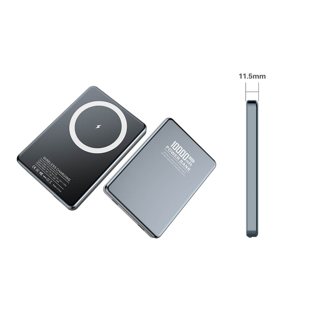 11.5mm Slim Magnetic Charger 15W Wireless Fast Charging High Voltage Portable Power Bank for Travel Outdoor Use