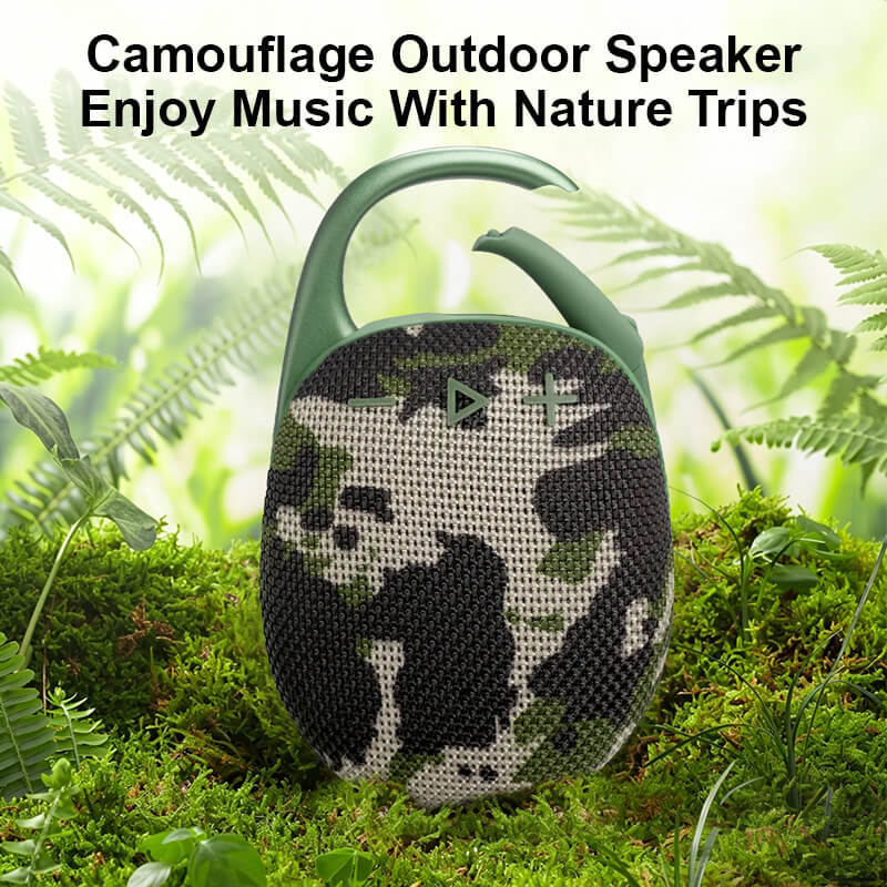 Portable Clip-on Bluetooth Speaker 5W Hi-Fi Driver 6 Colors Outdoor Waterproof Wireless Mini Speaker for Camping Hiking Travel
