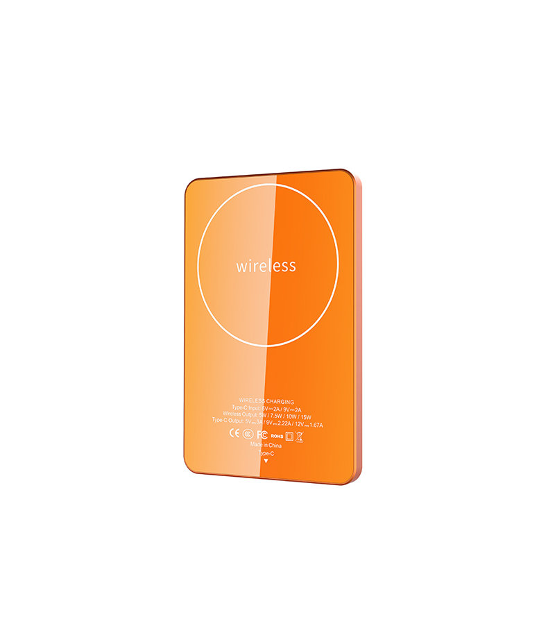7.5mm Ultra Thin CNC Aluminum Magnetic Power Bank 5000mAh PD22.5W Wired 15W Wireless 5 LED Light Indicator 3 Color Mini Pocket Power Bank