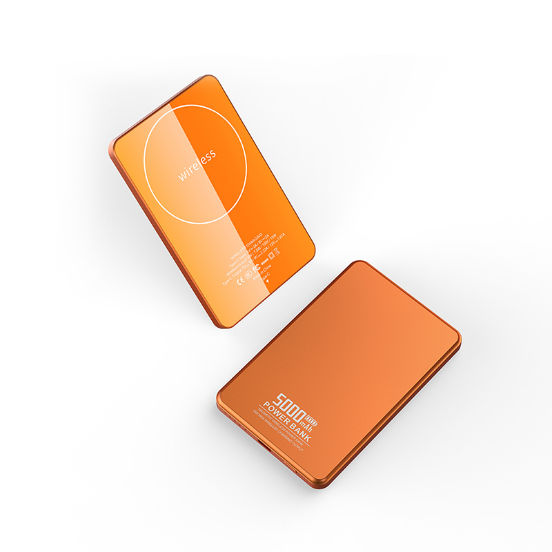 7.5mm Ultra Thin CNC Aluminum Magnetic Power Bank 5000mAh PD22.5W Wired 15W Wireless 5 LED Light Indicator 3 Color Mini Pocket Power Bank