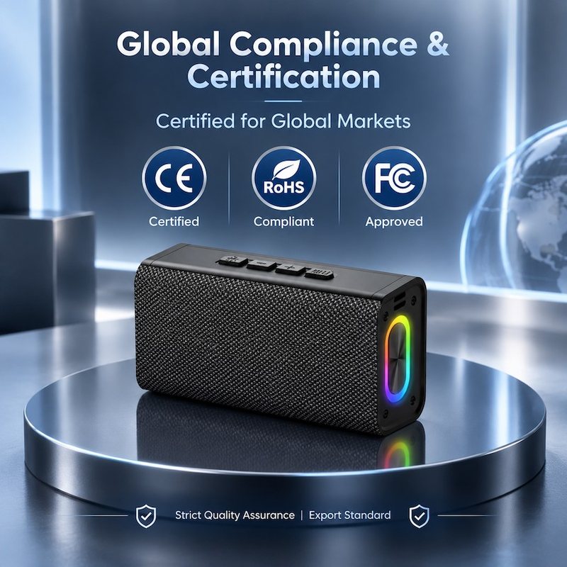 Portable RGB Bluetooth Speaker, 5W Stereo, 800mAh, BT 6.0
