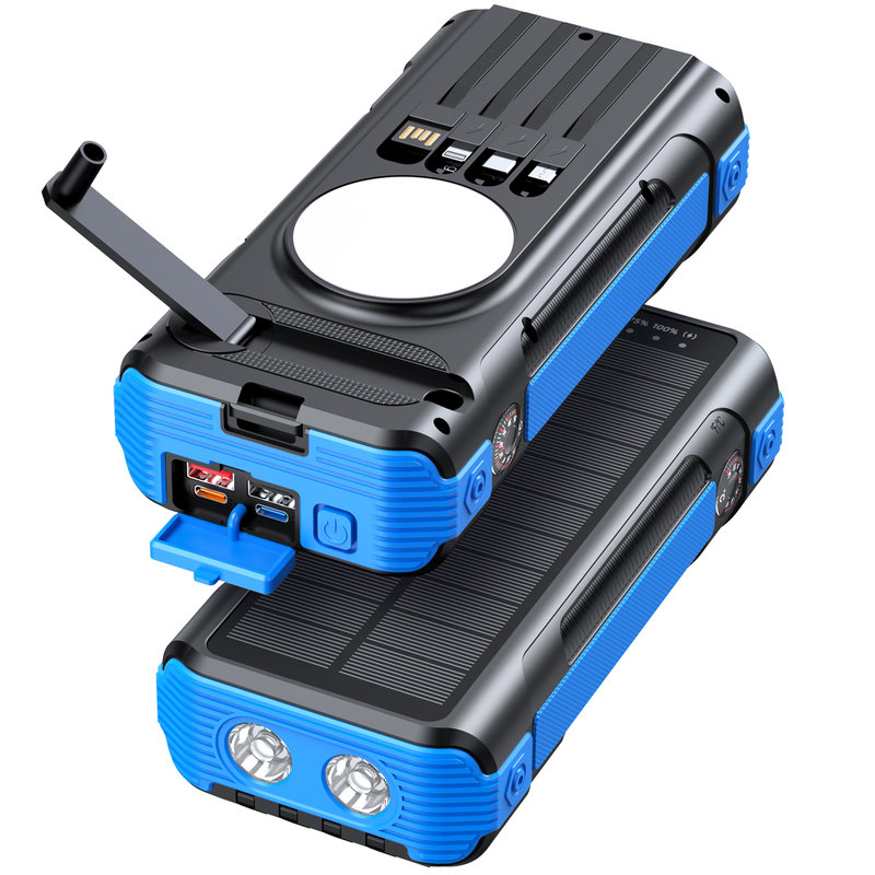Solar Power Bank, 40000mAh, Hand Crank, Compass, Thermometer SL-912