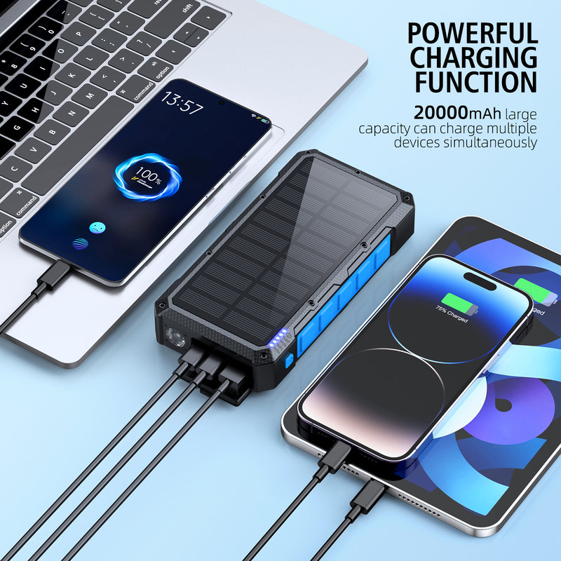 35W Laptop-Charging Solar Power Bank, 20000mAh, 15W Magnetic Wireless SL-602