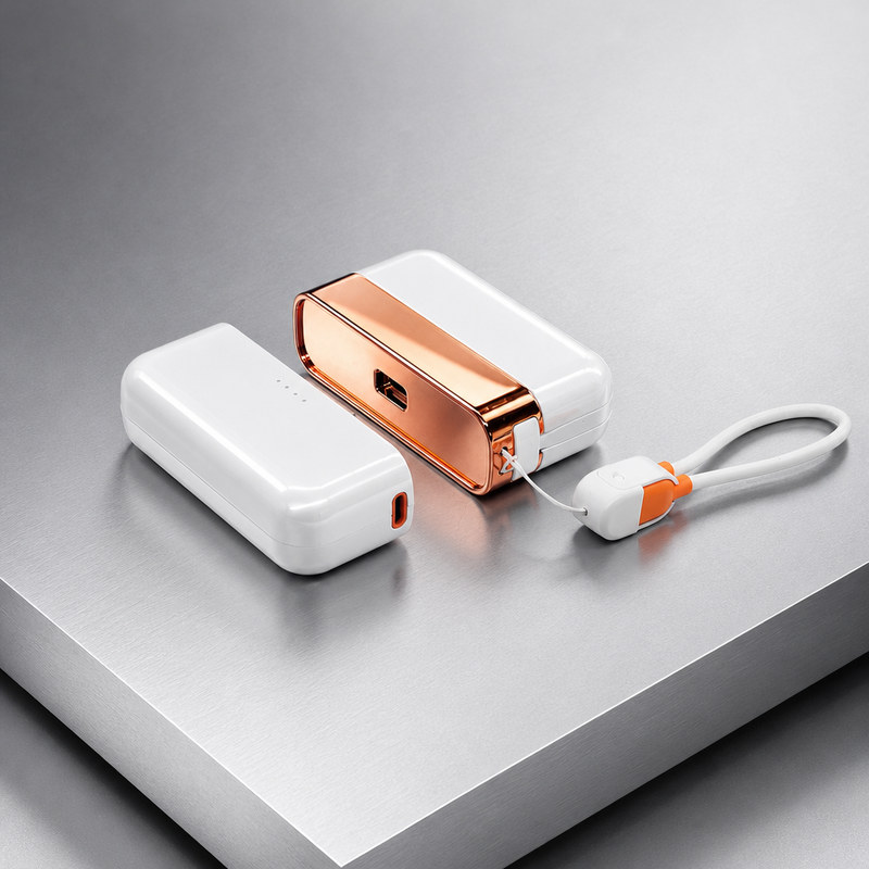 22.5W Fast Charging Power Bank, 10000mAh Detachable 2-in-1, Built-in Cable XC59